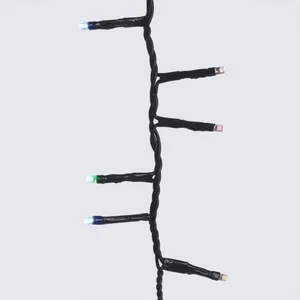Lumineo Guirlande Led Compacte Clignotante Exterieur Multicolore 750l Cable Vert 21m pas cher