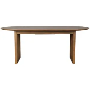 Dutchbone Table de repas extensible ovale en bois de chêne clair