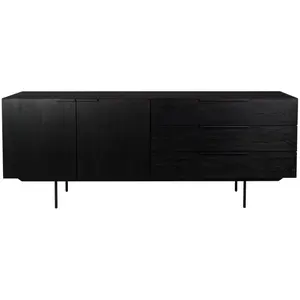 Buffet en chêne noir 180cm Travis - ZuiverVendu parcdiscount