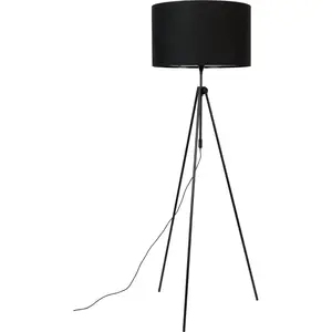 Lampadaire en métal noir 153cm Lesley - Zuiver pas cher
