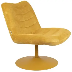 Zuiver BUBBA - Fauteuil lounge en velours Jaune