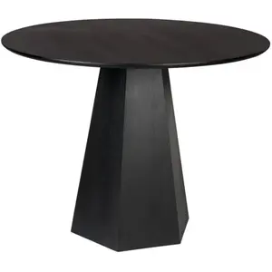 Zuiver - Table à mager Ronde Pilar noire - 100x100x76 cm T.U