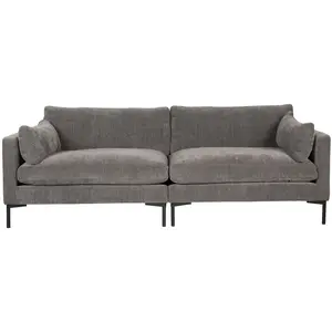 Canapé droit 3 places en polyester anthracite 230cm Summer - ZuiverVendu parcdiscount