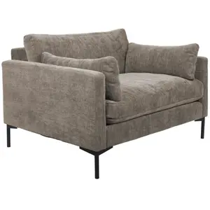 Zuiver Fauteuil love seat en tissu taupe - SUMMER