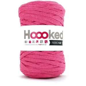 Fil recyclé tricot et crochet Hoooked Ribbon XL 27 Rose