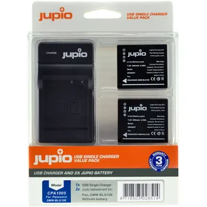 Comparateur de prix : Kit Jupio 2 Kit Jupio Batteries DMW-BLG10 + Chargeur USB Pour 1 Batterie