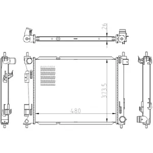 NRF B.V. Radiateur moteur pour KIA: Rio, Stonic (Ref: 550039) pas cher
