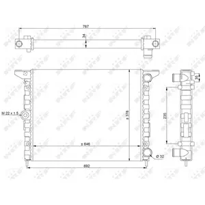 Nrf 519523 - Refroidisseur, refroidissement moteur pas cher