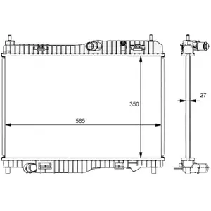 NRF 50429A Refroidissement Moteur - Dimensions 398x380x24mm