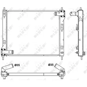 NRF B.V. Radiateur moteur pour NISSAN: Juke, Pulsar (Ref: 53061) pas cher