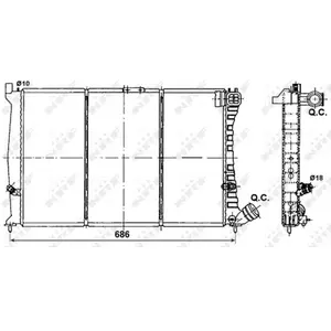 Radiateur Citroën Nrf 53085Vendu parnorauto