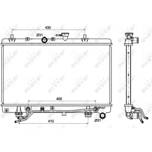 NRF B.V. Radiateur moteur pour KIA: Rio (Ref: 53119) pas cher