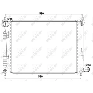 Radiateur, refroidissement moteur NRF 53166 pas cher