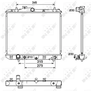 Radiateur, refroidissement moteur NRF 53158 pas cher