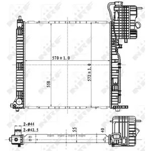 Radiateur, refroidissement moteur NRF 53176 pas cher