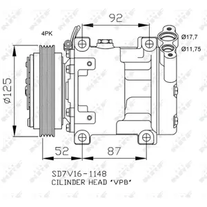 Compresseur, Climatisation Easy Fit 32743 Nrf Renault Nrf 32743 pas cher