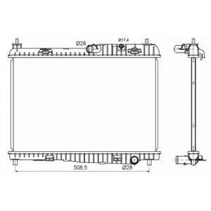 NRF B.V. Radiateur moteur pour FORD: Fiesta, B-Max (Ref: 53152) pas cher