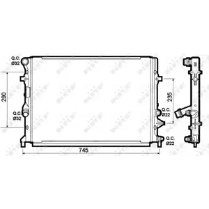Radiateur, refroidissement moteur NRF 53139 pas cher