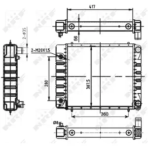 NRF 53149 Radiateur, refroidissement du moteur pas cher