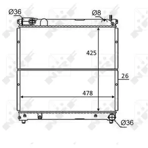 Radiateur, refroidissement moteur NRF 59106 pas cher