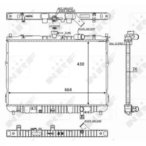 NRF B.V. Radiateur moteur pour KIA: Carens (Ref: 59046) pas cher