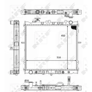 Radiateur, refroidissement moteur NRF 59049 pas cher