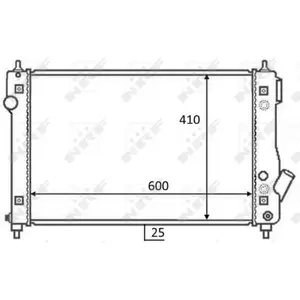 NRF B.V. Radiateur moteur pour CHEVROLET: Aveo, Kalos (Ref: 59054) pas cher