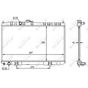 Radiateur, refroidissement moteur NRF 59099 pas cher