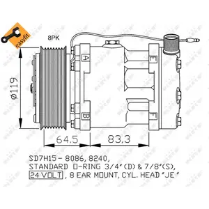 Compresseur, Climatisation Easy Fit 32770 Nrf Nrf 32770 pas cher