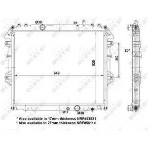 NRF B.V. Radiateur moteur pour TOYOTA: Hilux (Ref: 53921A) pas cher
