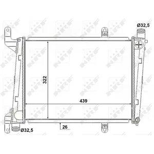 NRF B.V. Radiateur moteur pour VOLVO: S40, V40 (Ref: 53193) pas cher