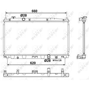 NRF B.V. Radiateur moteur pour HONDA: Jazz (Ref: 53194) pas cher