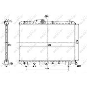 NRF B.V. Radiateur moteur pour SUZUKI: Swift (Ref: 56101) pas cher