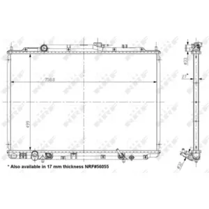 Radiateur, refroidissement moteur NRF 56053 pas cher