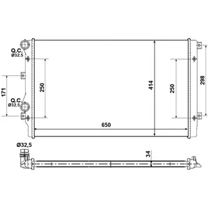 Radiateur refroidissement moteur NRF 53406A - Réf. 1458532 pas cher