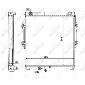 NRF B.V. Radiateur moteur pour TOYOTA: Hilux (Ref: 56152) pas cher