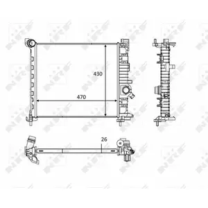 Radiateur, refroidissement moteur NRF 58473 pas cher
