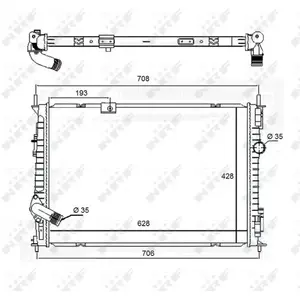 NRF B.V. Radiateur moteur pour NISSAN: Qashqai (Ref: 58455) pas cher