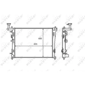 NRF B.V. Radiateur moteur pour HYUNDAI: i30 & KIA: Ceed (Ref: 58462) pas cher