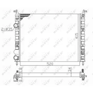 Radiateur, refroidissement moteur NRF 58656 pas cher