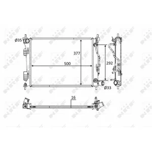 Radiateur, refroidissement moteur NRF 58556 pas cher