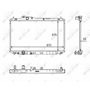 NRF B.V. Radiateur moteur pour HONDA: Civic (Ref: 58537) pas cher