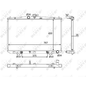 Radiateur, refroidissement moteur NRF 58610 pas cher