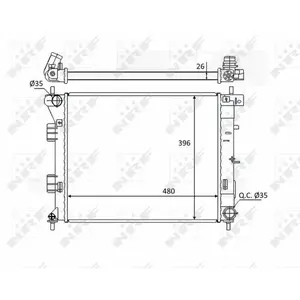 Radiateur, refroidissement moteur NRF 58522 pas cher