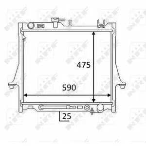 NRF B.V. Radiateur moteur pour ISUZU: Rodeo, D-Max (Ref: 58480) pas cher