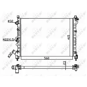 NRF B.V. Radiateur moteur pour RENAULT: Laguna, Espace (Ref: 58943A) pas cher