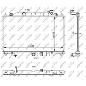 Radiateur, refroidissement moteur NRF 59206 pas cher