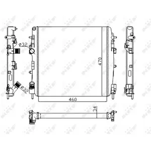 NRF B.V. Radiateur moteur pour RENAULT: Kangoo (Ref: 58317A) pas cher