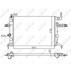 NRF Radiateur, refroidissement du moteur Economy Class 53628A pas cher