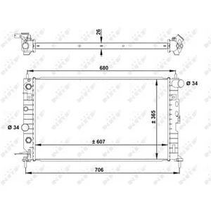 NRF B.V. Radiateur moteur pour OPEL: Vectra & VAUXHALL: Vectra (Ref: 50219A) pas cher